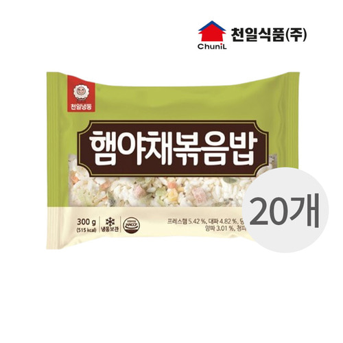 천일 냉동 간편식 조리식품 즉석 햄야채볶음밥300g x20개